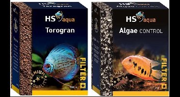 HS-aqua - Torogran + HS-aqua - Algae Control - Aquarium - Filtermateriaal - 2x 1 Liter - combideal