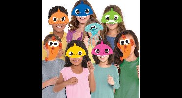 Pinkfong Gezichtsmaskers Baby Shark Junior Papier One-size 8 Stuks