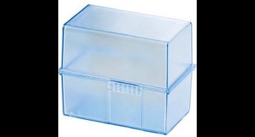 HAN DIN A8 979-64 Kaartenbox Doorschijnend, Blauw Aantal kaarten (max.): 200 kaarten DIN A8 liggend Incl. 100 gelinieer