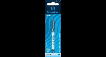 Schneider balpenvulling - Express 75 - penpunt M - blauw - blister a 2 stuks - S-77142