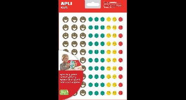 Apli Kids beloningsstickers Happy Smile, blister met 12 vellen