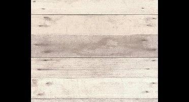 HORIZONTALE PLANKEN BEHANG - Beige Grijs Wit - AS Creation Il Decoro