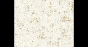 BETONLOOK BEHANG | Industrieel - wit met goud - A.S. Création Trendwall