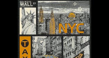 NEW YORK BEHANGPAPIER | Kinderkamer - geel metallic zwart - A.S. Création Boys & Girls 6