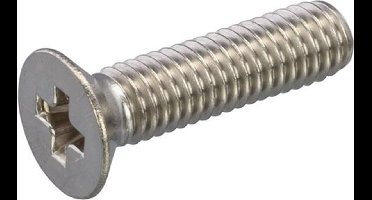 Metaalschroeven Rvs P.Verz.Kop M6x 60 Din 965 - 200 stuks