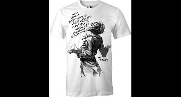 DC Comics - Batman - White Men's T-shirt - The Joker laughing - S