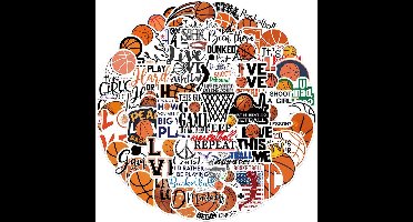 50x Stickers - Basketbal