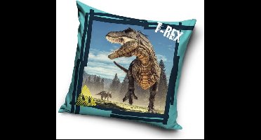 Carbotex - Dinosaurus T-Rex - Sierkussen Kussen 40 x 40 cm inclusief vulling