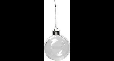 Glazen ornamenten, H: 6,9 cm, d 5,9 cm, transparant, 8 stuk/ 1 doos