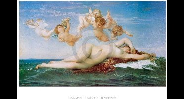 Kunstdruk Alexandre Cabanel - Nascita di Venere 80x60cm