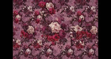 Komar Heritage | paars/roze bloemendek | fotobehang op vlies 400x280cm