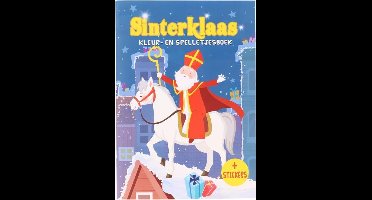 Sinterklaas doeboek - Kleur- en spelletjesboek - A4 Formaat - Inclusief stickers - Schoencadeautjes - Sinterklaas cadeau - Kerstcadeau
