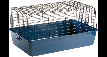 Flamingo Kooi Sprinters - Zwart/Blauw - 60 x 36 x 31,5 cm - Voor Konijnen en Knaagdieren