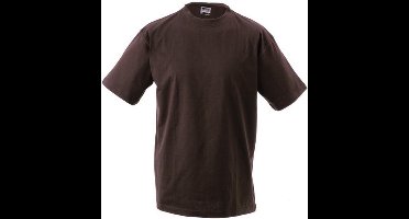 James and Nicholson - Unisex Medium T-Shirt met Ronde Hals (Bruin)