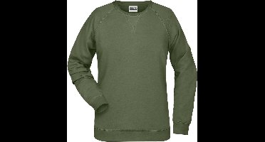 James and Nicholson Dames/dames Raglan Sweatshirt met lange mouwen (Olijf)