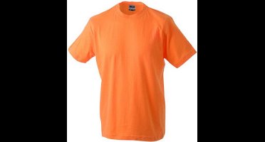 James and Nicholson Unisex Zware Ronde Tee (Oranje)