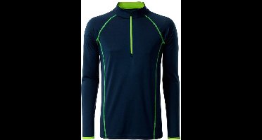 James and Nicholson Heren Sport Top met lange mouwen (Marine / Rechtse Geel)
