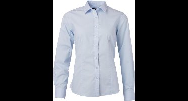 James and Nicholson Dames/dames Poplin-shirt met lange mouwen (Lichtblauw)