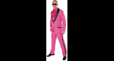 Jaren 80 & 90 Kostuum | Foute Roze Smoking | Man | XL | Carnaval kostuum | Verkleedkleding