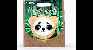 DIY-Kit Punch Needle Set - panda, d: 15 cm