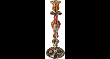 Kaarsenhouder - Beschilderd Meerderkleurig - ↑ 33 cm