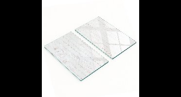 Multifunctionele decoratieve glazen borden met bedrukt hout, 2x30x52 cm