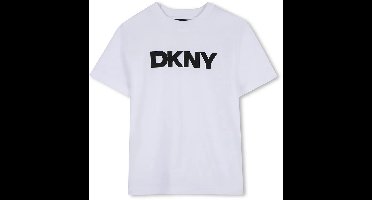Dkny D62617 T-shirt Met Korte Mouwen Wit 12 Years Meisje