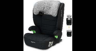 Osann Musca i-Size-kinderzitje van 100 tot 150 cm, autokinderzitje zonder Isofix, zitverhoger met rugleuning - grijs gemêleerd
