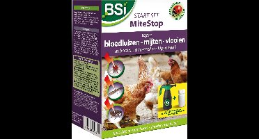 BSI - Mitestop Start Set - Voor kippen, duiven en vogels - 50 ml concentraat + handige turbo drukspuit van 1,5 l