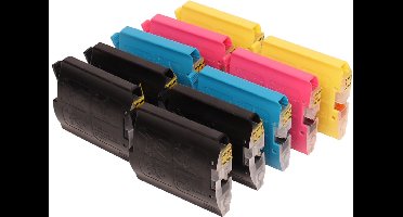 Set 10x ABC huismerk inkt cartridge geschikt voor Brother LC-970 LC-1000 voor DCP-130C DCP-330C DCP-330CN DCP-350C DCP-350CJ DCP-353C DCP-357C DCP-525C DCP-525CJ DCP-530CJ DCP-535C DCP-535CN DCP-540CJ