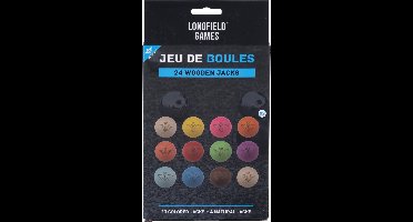 Jeu de Boules Houten Buts Set – 12 Stuks Fluor & Naturel – Ø30 mm – Pétanque – Longfield