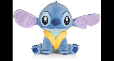 Stitch (Gele Kraag) Disney Lilo & Stitch Pluche Knuffel 30 cm - Speelgoed Knuffels voor Kinderen Jongens Meisjes