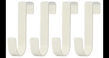 Scoby - Deurhaak - Haakje voor deur - Door Hanger - Set van 4 - Wit