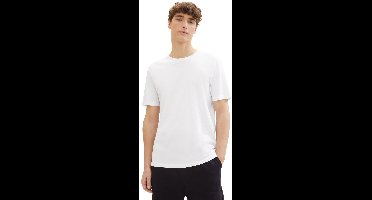Tom Tailor Denim - Katoenen T-shirts in een 3-pack - Maat L - White