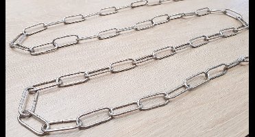 Sierketting lang – 2,8 mm staal zwart – ketting per meter – voetketting