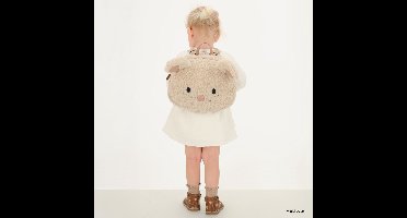 Beagles Friends Rugzak Kinderen - Schooltas met verstelbare schouderband - Kinderrugzak van Nylon en Polyester met ritssluiting - Crème