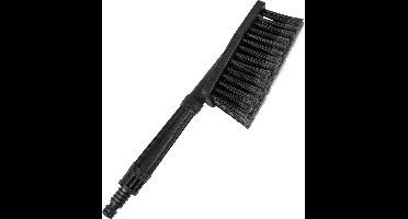 Bradas Autowasborstel met wateraansluiting - Synthetisch Haar - Zwart - 34 cm