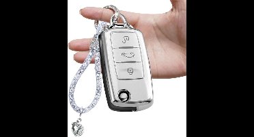 Autosleutel beschermhoes voor VW Polo Passat Skoda Seat - Sleutelbeschermer - Compatibel met Volkswagen - Autosleutel Case - Drijfzand Patroon