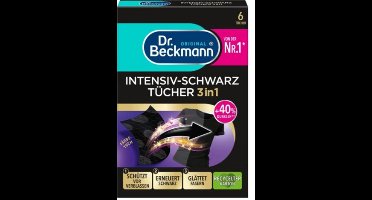 Dr. Beckmann - Intensief -Vlekkendoeken voor in wasmachine - Intensief Zwart - Gladde Vezels - 6 stuks