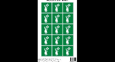 Pictogram sticker E047 Radartransponder - 50x50mm 15 stickers op 1 vel