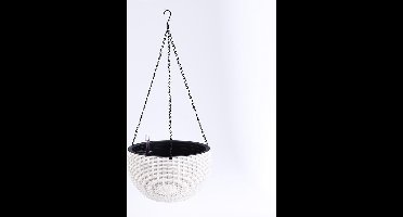 hangende plantenbak met reservoir en water-indicator_wit