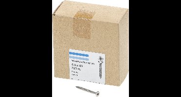 Hoenderdaal Spaanplaatschroef RVS platverzonken kop TX20 voldraad 4.0X40 (per 200 stuks)