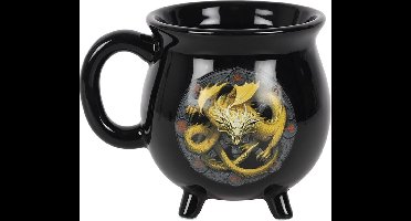 Anne Stokes - Year of the Magical Dragon -  Mok/beker Imbolc Color Changing Cauldron - Zwart/Multicolor
