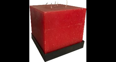 Mammoetkaars rood vierkant 300/200/200 mm