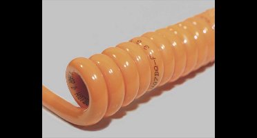 BKL Electronic 1506115 Spiraalkabel H05BQ-F 400 mm / 1600 mm 2 x 0.75 mm² Oranje 1 stuk(s)