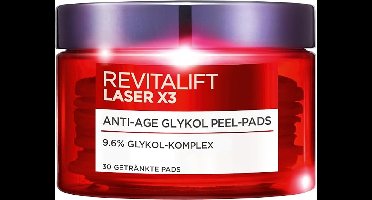 L'Oréal Paris RevitaLift Laser X3 Anti-Age Glycol Peel pads & Huidvernieuwing 30 ml
