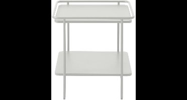 Bijzettafel Yuba vierkant - metaal grijs - 45x45x44 cm
