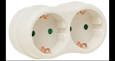Horizontale stopcontact splitter tweeweg met randaarde (Niet geschikt voor België)
