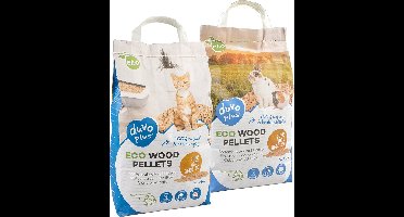 Duvoplus - Kattenbakvulling - Knaagdier - Eco Houtkorrels Bodembedekking 6mm - 3,6kg/8l - 1st