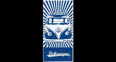 BRISA VW Collection - Volkswagen T1 Bus zachte & stijlvolle handdoek, 50 x 100 cm - blauw